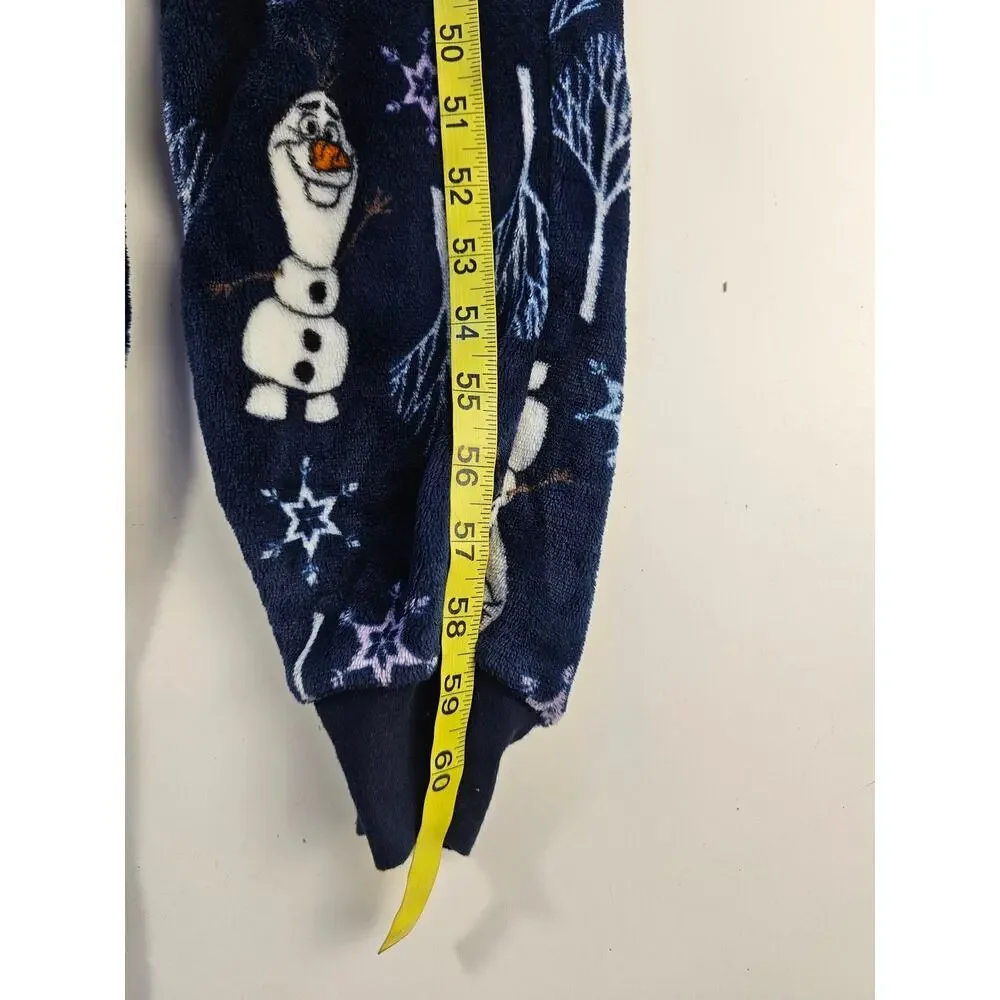 Frozen size small S unisex one piece zip up hooded pajama lounge Christmas ^ - Picture 7 of 7